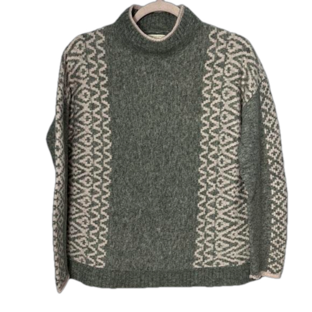 Christian Siriano Sweater Wool Blend Gray Pink